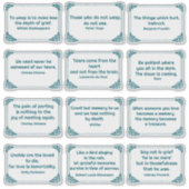 Verdriet quotes in Roos Hoek Lijst Diep Blauwgroen Sticker (Voorkant)