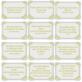 Verdriet quotes in Roos Hoek Lijst Geel Goud Sticker (Voorkant)