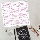 Verdriet quotes in Roos Hoek Lijst Magenta White Sticker