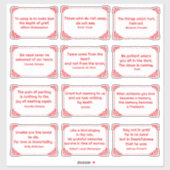 Verdriet quotes in Roos Hoek Lijst Rood Wit Sticker (Vel)