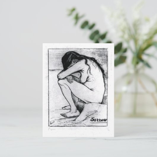 Verdriet Van Gogh Schone Kunst Briefkaart (Staand voorkant)