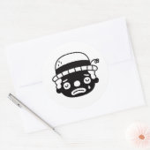 Verdrietig Clown Gezicht Ronde Sticker (Envelop)