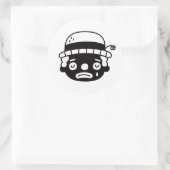 Verdrietig Clown Gezicht Ronde Sticker (Tas)