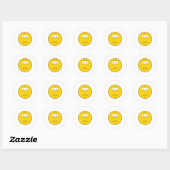 Verdrietig Fronsend Gezicht Ronde Sticker (Vel)