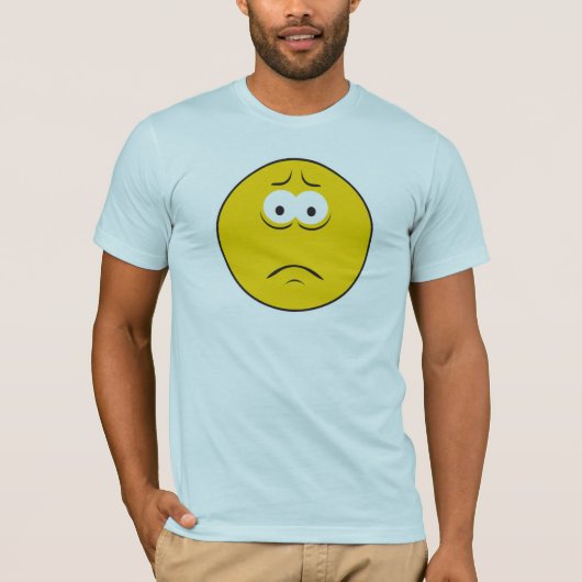 Verdrietig Fronsend Gezicht T-shirt (Voorkant)