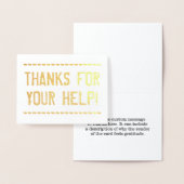 Verdrietig, gedragen "BEDANKT VOOR UW HULP!" Kaart (Display)