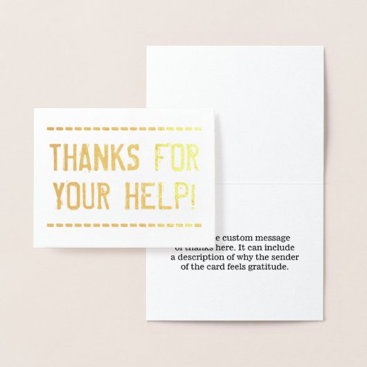 Verdrietig, gedragen "BEDANKT VOOR UW HULP!" Kaart (Display)