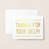 Verdrietig, gedragen "BEDANKT VOOR UW HULP!" Kaart (Voorkant met envelop)