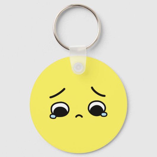 Verdrietig Gezicht Voelt Zich Neerslachtig Emoji G Sleutelhanger (Voorkant)