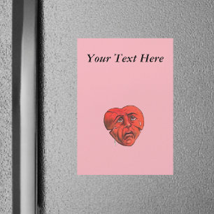 Verdrietig Huilend Rood Hart Gezicht