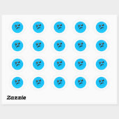 Verdrietig Huilend Schattig Gezicht Ronde Sticker (Vel)