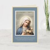 Verdrietig Maagd Moeder Maria Sympathie Condoleant Kaart (Voorkant)
