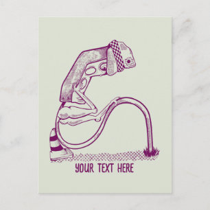 Verdrietig verkeerslicht briefkaart