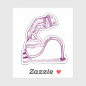 Verdrietig verkeerslicht sticker (Vel)