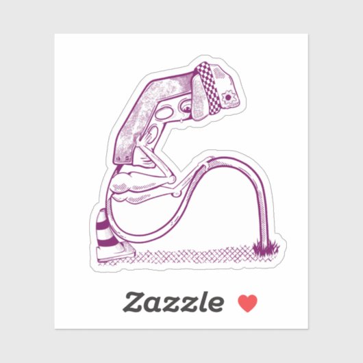 Verdrietig verkeerslicht sticker (Vel)