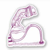 Verdrietig verkeerslicht sticker (Voorkant)