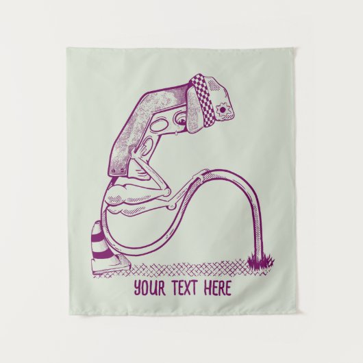 Verdrietig verkeerslicht wandkleed (Voorkant)