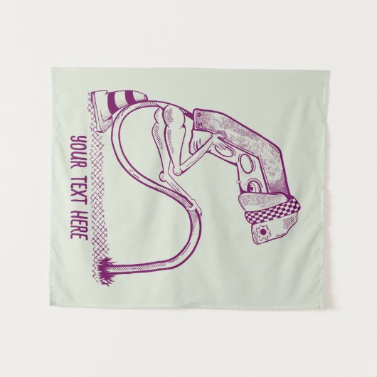 Verdrietig verkeerslicht wandkleed (Voorkant (horizontaal))