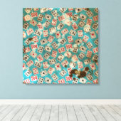 Verdrietig Wonderland Alice Patroon Canvas Afdruk (Insitu (Houten vloer))