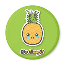 Verdrietige Ananas die geen knuffels krijgt