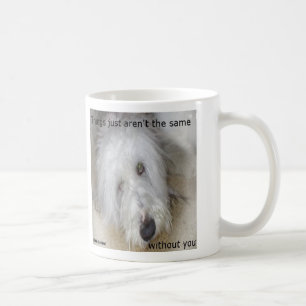 Verdrietige Bearded Collie Koffiemok