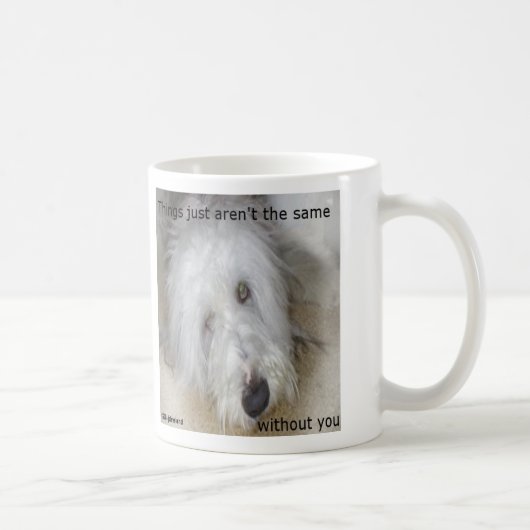 Verdrietige Bearded Collie Koffiemok (Rechts)