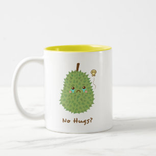 Verdrietige Durian Zonder Knuffels Tweekleurige Koffiemok