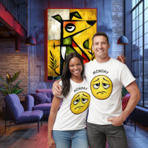 Verdrietige Emoji Maandag Stemming Minimaal Emotio