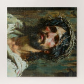 Verdrietige Jezus in de kroon Legpuzzel (Horizontaal)