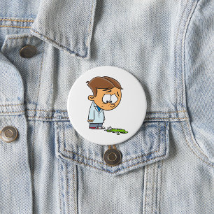 Verdrietige jongen wetenschapper met mislukt exper ronde button 7,6 cm