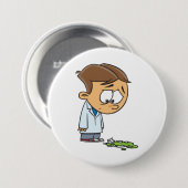Verdrietige jongen wetenschapper met mislukt exper ronde button 7,6 cm (Voorkant /achterkant)