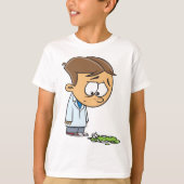 Verdrietige jongen wetenschapper met mislukt exper t-shirt (Voorkant)