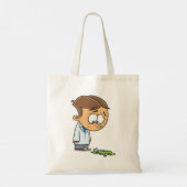Verdrietige jongen wetenschapper met mislukt exper tote bag (Achterkant)