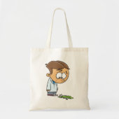 Verdrietige jongen wetenschapper met mislukt exper tote bag (Voorkant)