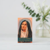 Verdrietige Moeder Gebed Kaart Contactkaartje (Staand voorkant)