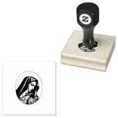 Verdrietige Moeder Mary Mater Dolorosa Rubberstempel (Gestempeld)