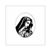 Verdrietige Moeder Mary Mater Dolorosa Rubberstempel (Afrduk)