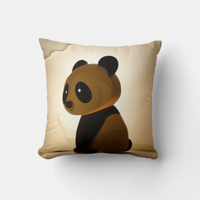 Verdrietige Panda Kussen (Voorkant)