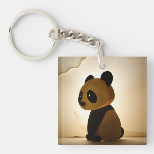 Verdrietige Panda Sleutelhanger (voorkant)