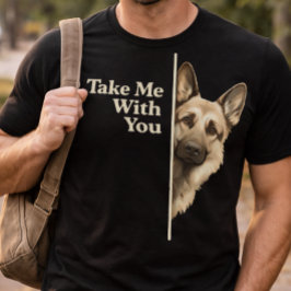 Verdrietige puppyogen neem me mee Duitse Herder T-shirt