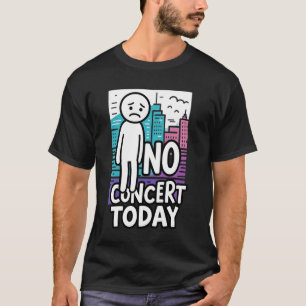 Verdrietige Stick Figure Muziekconcertliefhebbers T-shirt