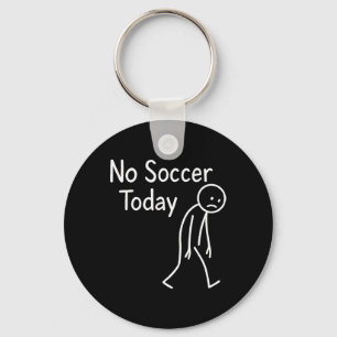 Verdrietige Stick Figure Voetbalfan Geen Voetbal V Sleutelhanger