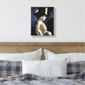 Verdrietige Victoriaans vrouw met veren Pet Canvas Afdruk (Insitu (Slaapkamer))