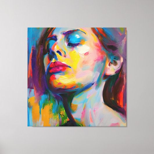 Verdrietige vrouwen canvas afdruk (Voorkant)