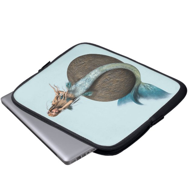 Verdrietige Zeemeermin Laptop Sleeve (Voorkant onderkant)