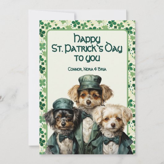 Verdrievoudig de Maltese Magic St. Patrick's Day Feestdagenkaart (Voorkant)