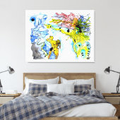 VERDRIJVING UIT HET PARADIJS -Inkt en waterverf Canvas Afdruk (Insitu (Slaapkamer))