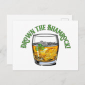 Verdrink de Shamrock Sheelah's Day Briefkaart (Voorkant / Achterkant)