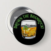 Verdrink de Shamrock Sheelah's Day Ronde Button 7,6 Cm (Voorkant /achterkant)
