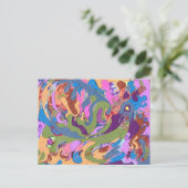 "Verdrinkingskunst" Abstracte kunst Briefkaart (Staand voorkant)